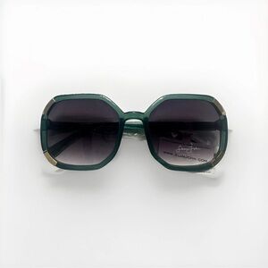 Sean John Emerald Green Vintage Retro Style Sunglasses w/ Gradient UV Lenses NWT